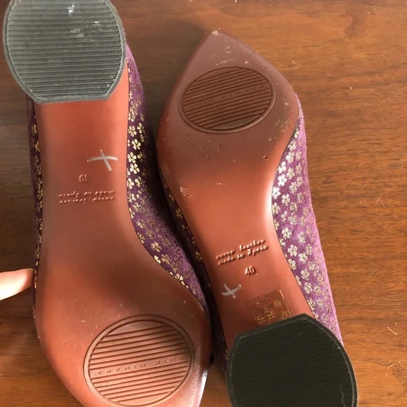 Chie Mihara Purple and Gold Heels 40 - Picture 10 of 12